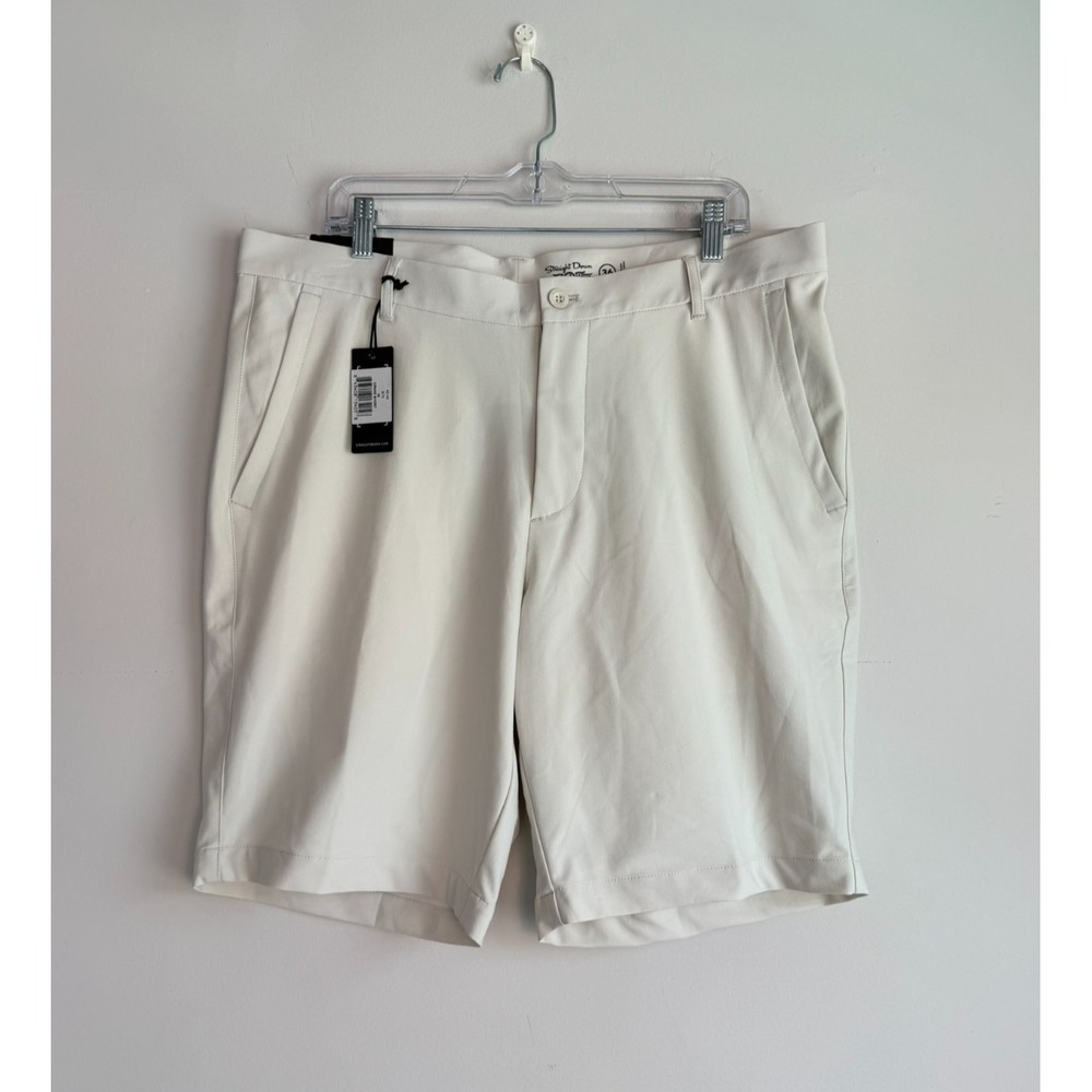 Straight Down Mens Regular Fit Golf Shorts Size 36 Preppy 10" Inseam Stretch